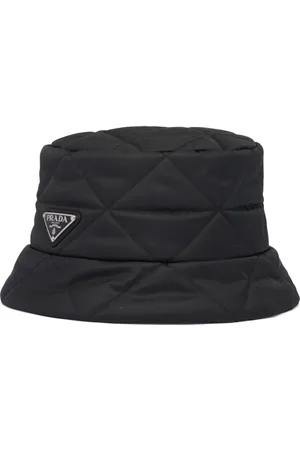 Prada Triangle-logo quilted bucket hat