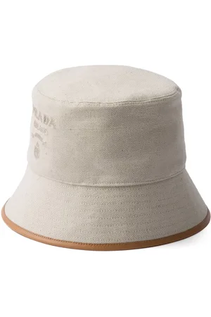 Prada Logo-embroidered canvas bucket hat