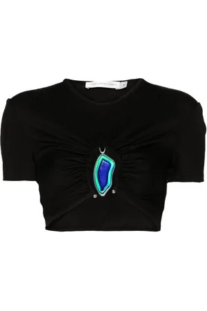 CHRISTOPHER ESBER Cut-out ribbed crop top