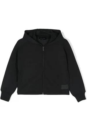 Emporio Armani Logo-patch zip-up hoodie