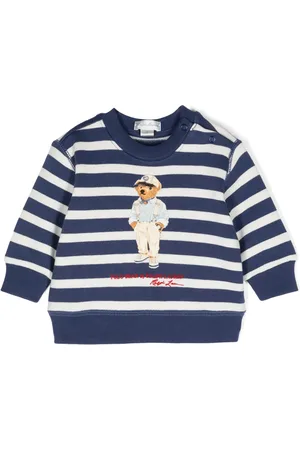 Ralph Lauren Polo Bear-print striped sweatshirt