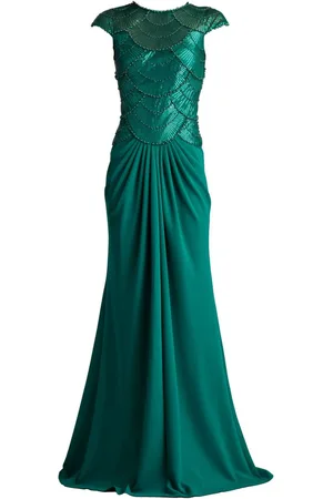 Tadashi Shoji Sequin-embellished layered gown