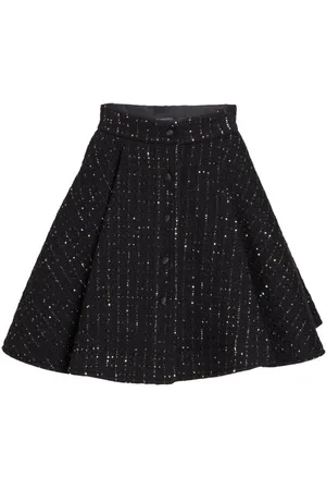 Giambattista Valli High-rise bouclé flared skirt