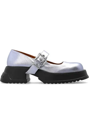 Marni Buckle-strap 65mm leather loafers
