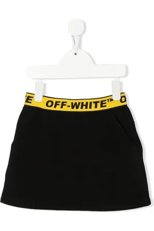 OFF-WHITE Logo-waistband cotton skirt
