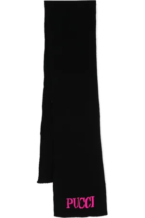 PUCCI Junior Logo-jacquard ribbed scarf