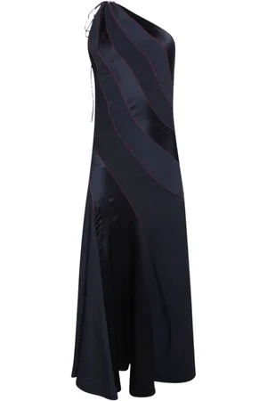 Salvatore Ferragamo One-shoulder silk gown