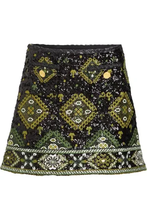 Giambattista Valli Embroidered-design A-line mini skirt