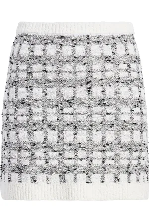 Cinq A Sept Checked knitted shorts
