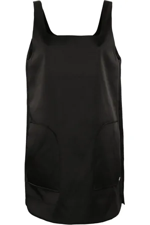 Maje Satin pinafore mini dress