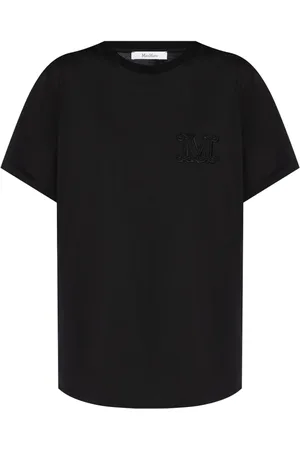 Max Mara Monogram-embroidered cotton T-shirt