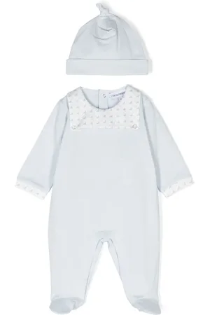 Emporio Armani Contrasting-trim cotton babygrow set