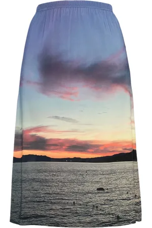 AGNÈS B. Sharon Sunset-print midi skirt