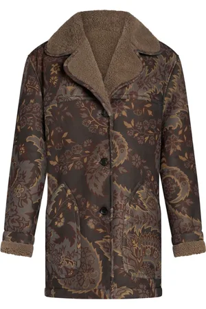 Etro Paisley-print shearling jacket