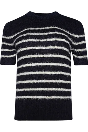 Khaite Striped knitted top