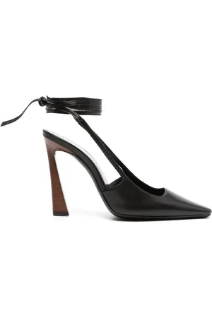 Saint Laurent 105mm ankle-strap leather pumps