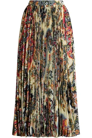 Etro Paisley-print pleated midi skirt