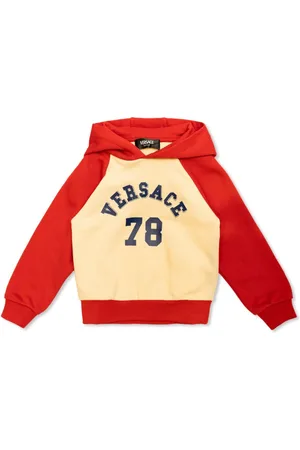 VERSACE Logo-print cotton sweatshirt