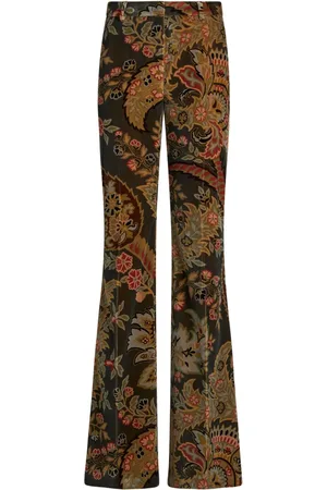 Etro Paisley-print velvet trousers