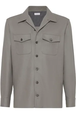 Brunello Cucinelli Camp-collar long-sleeve shirt