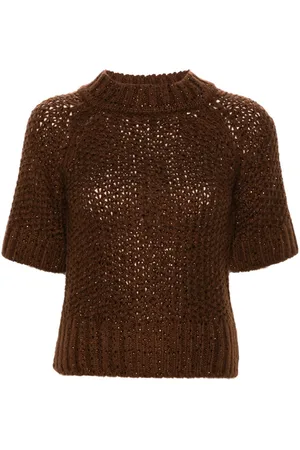 ERMANNO SCERVINO Crystal-embellished mock-neck top