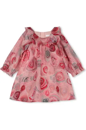 Chloé Floral-print ruffled dress