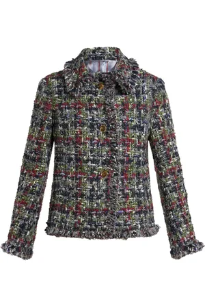 Etro Fringed tweed jacket