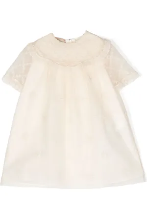 Gucci Floral-embroidery tulle dress