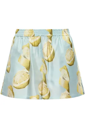 Givenchy Lemon print silk shorts