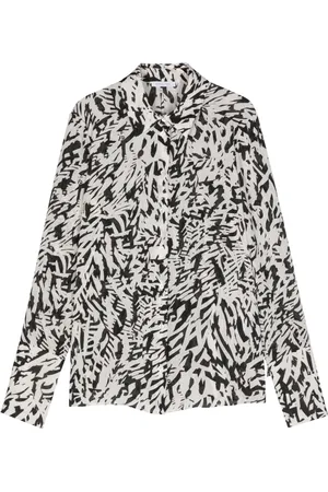 Patrizia Pepe Abstract-print georgette shirt