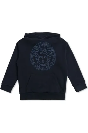 VERSACE Medusa rhinestone-embellished cotton hoodie