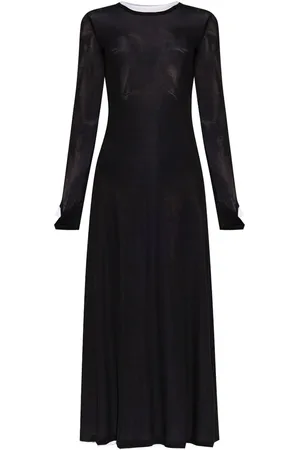 Helmut Lang Double-layer maxi dress