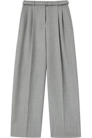 Jil Sander Checked virgin-wool palazzo pants