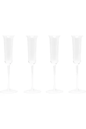 ANN DEMEULEMEESTER Crystal glass champagne glasses (22.7cm)