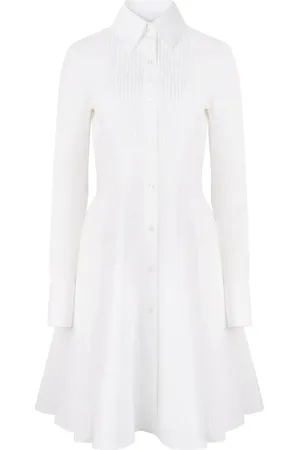 Nina Ricci Pintuck-detailing poplin shirt dress