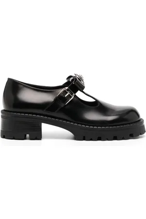 VERSACE Gianni Ribbon leather loafers