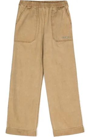 BONTON Elasticated-waist canvas trousers