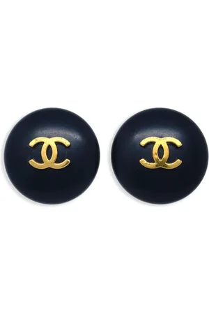 CHANEL 1995 CC button clip-on earrings
