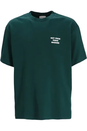 Drôle de Monsieur Slogan-print cotton T-shirt