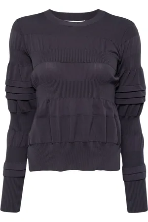 ENFÖLD Ribbed-detailing crew-neck jumper