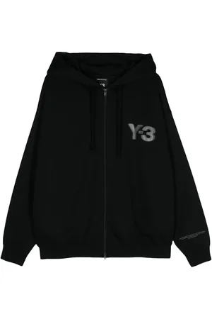 Y-3 Logo-print zip-up hoodie