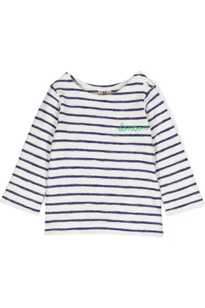 BONTON Logo-embroidered striped sweatshirt