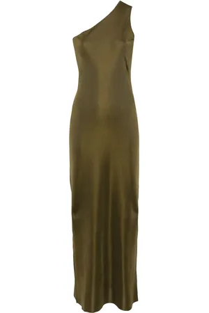 Saint Laurent One-shoulder silk maxi dress