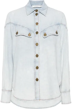 ZIMMERMANN Drop-shoulder denim shirt