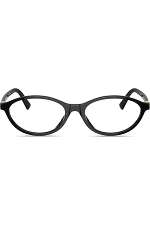 Miu Miu Logo-plaque oval-frame glasses