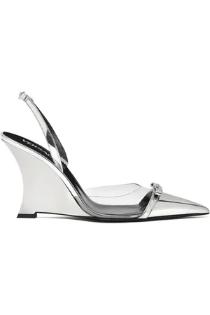 VERSACE Gianni Ribbon 95mm wedge pumps