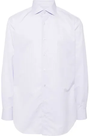 BRIONI Long-sleeve pinstripe-pattern shirt