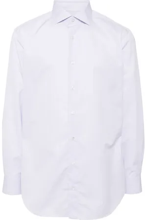 BRIONI Long-sleeve pinstripe-pattern shirt