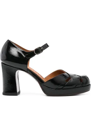 Chie Mihara Denim 75mm leather pumps