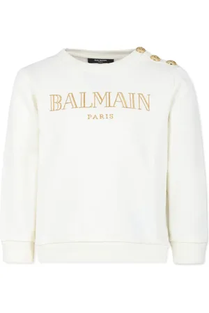 Balmain Embroidered-logo cotton sweatshirt